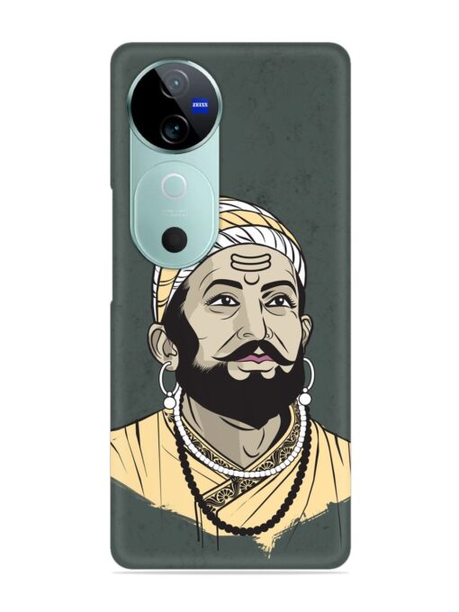 Shivaji Maharaj Vector Art Snap Case for Vivo V40 Pro (5G)