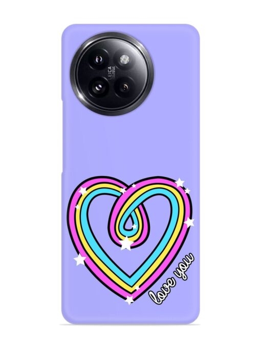 Colorful Rainbow Heart Snap Case for Xiaomi Mi 14 Civi (5G)