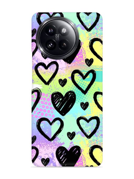 Bright Pattern Hearts Snap Case for Xiaomi Mi 14 Civi (5G) Zapvi