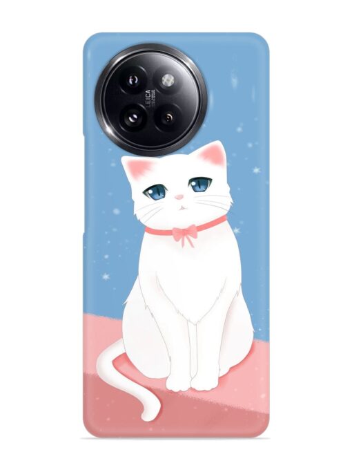 Cute White Cat Snap Case for Xiaomi Mi 14 Civi (5G) Zapvi