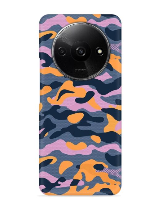 Camouflage Army Military English Orange Art Snap Case for Xiaomi Redmi A3 (2024)