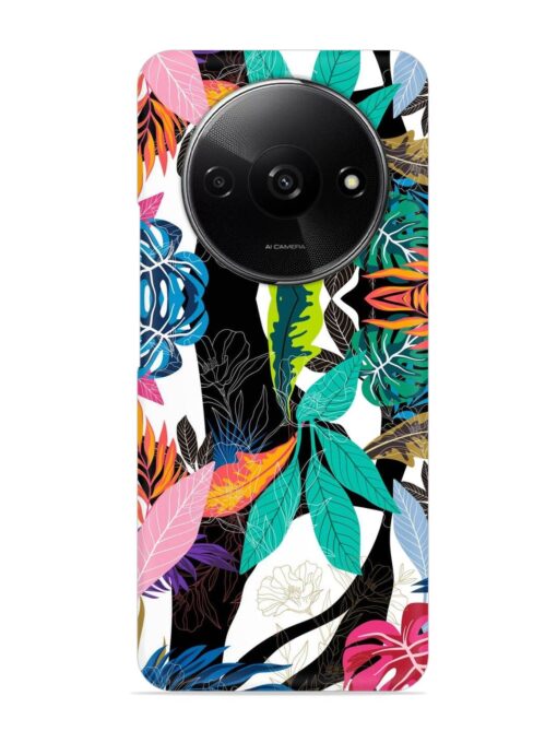 Floral Pattern Bright Snap Case for Xiaomi Redmi A3 (2024)