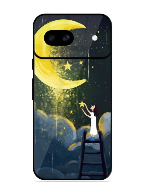 Moonlight Healing Night Illustration Glossy Metal TPU Phone Cover for Google Pixel 8A Zapvi