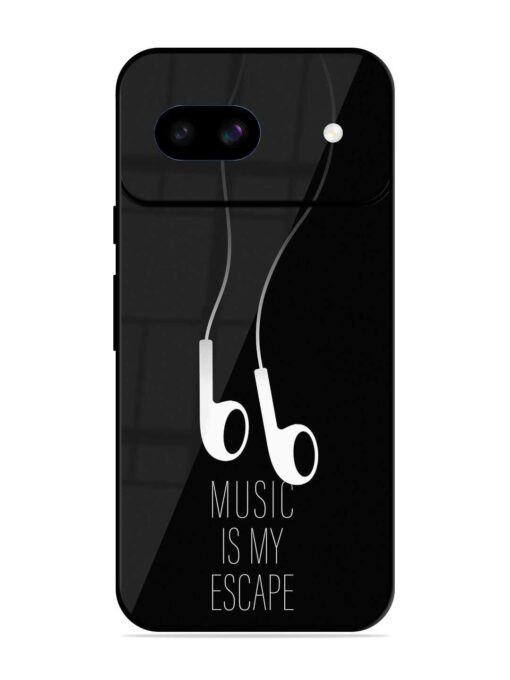 Music Is My Escape Glossy Metal Phone Cover for Google Pixel 8A Zapvi