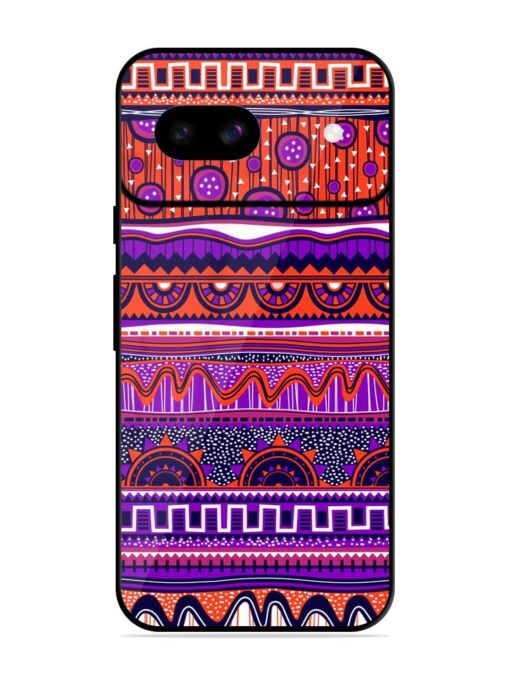 Ethnic Seamless Pattern Glossy Metal TPU Phone Cover for Google Pixel 8A Zapvi