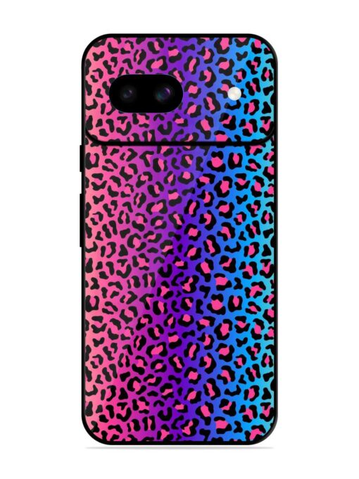 Colorful Leopard Seamless Glossy Metal Phone Cover for Google Pixel 8A Zapvi