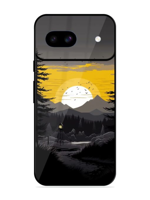 Sunset Vector Glossy Metal Phone Cover for Google Pixel 8A Zapvi