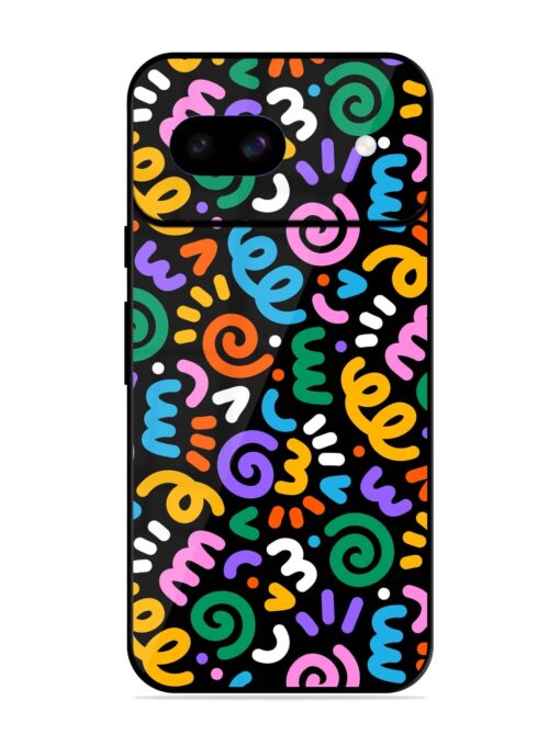 Colorful Seamless Vector Glossy Metal Phone Cover for Google Pixel 8A Zapvi