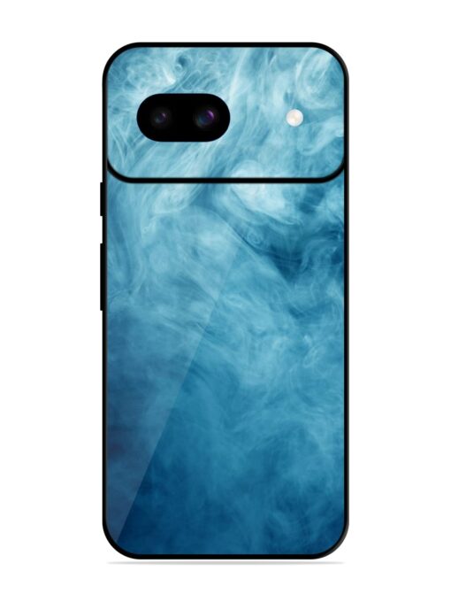 Blue Smoke Art Glossy Metal Phone Cover for Google Pixel 8A Zapvi