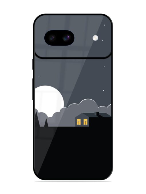 Full Moon Vector Art Glossy Metal Phone Cover for Google Pixel 8A