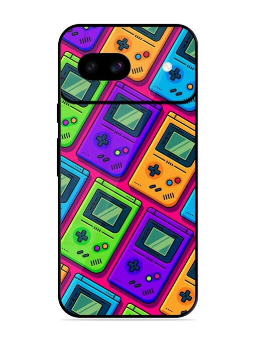 Game Seamless Pattern Glossy Metal Phone Cover for Google Pixel 8A