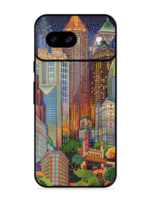 Cityscapes Art Glossy Metal Phone Cover for Google Pixel 8A Zapvi