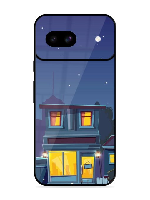 Vector Night House Glossy Metal Phone Cover for Google Pixel 8A Zapvi