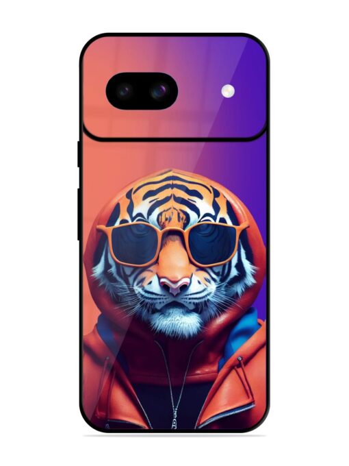 Tiger Animation Glossy Metal Phone Cover for Google Pixel 8A