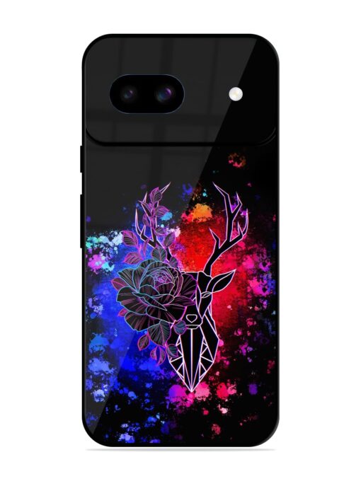 Floral Deer Art Glossy Metal Phone Cover for Google Pixel 8A Zapvi