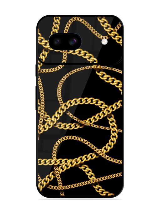 Decorative Golde Chain Glossy Metal Phone Cover for Google Pixel 8A Zapvi