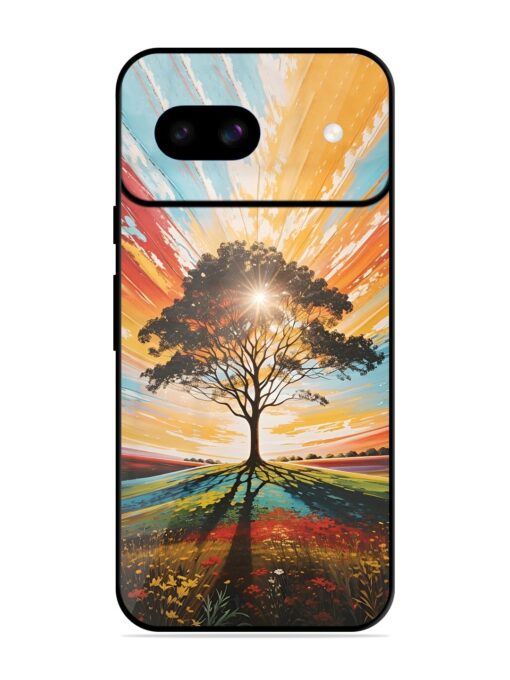 Abstract Tree Colorful Art Glossy Metal Phone Cover for Google Pixel 8A Zapvi