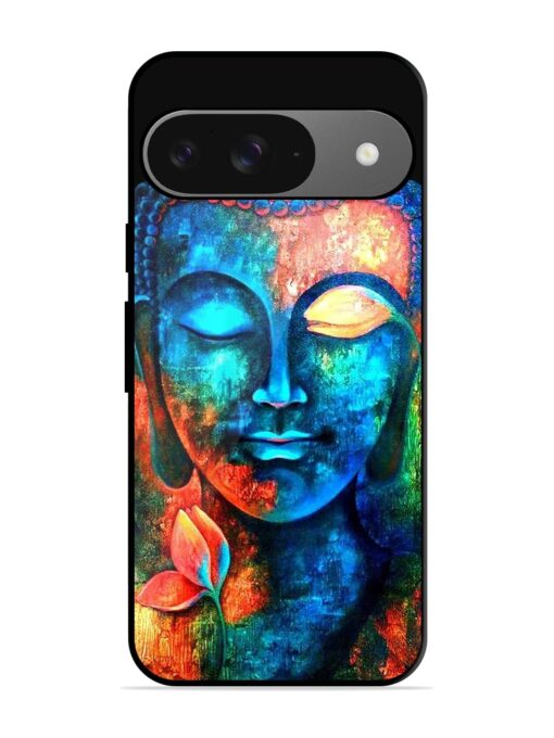 Buddha Painting Glossy Metal Phone Cover for Google Pixel 9 Zapvi