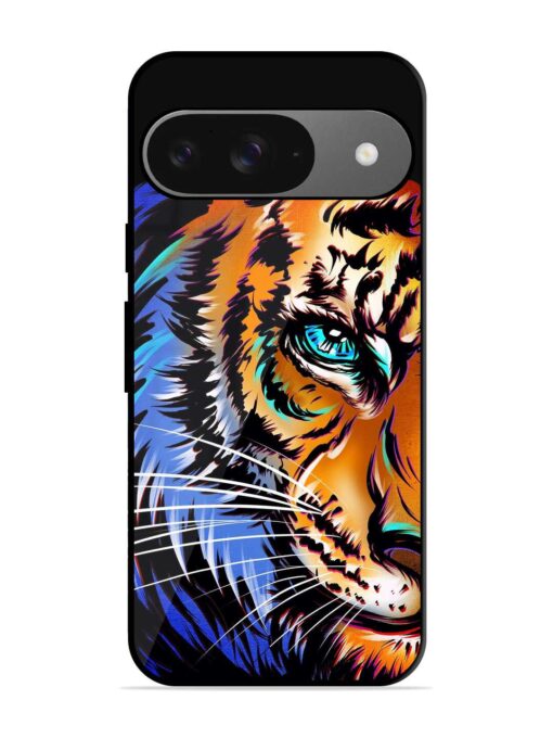 Colorful Lion Art Glossy Metal Phone Cover for Google Pixel 9