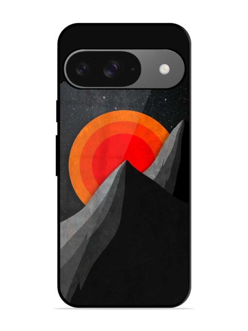 Black Mountain Glossy Metal Phone Cover for Google Pixel 9