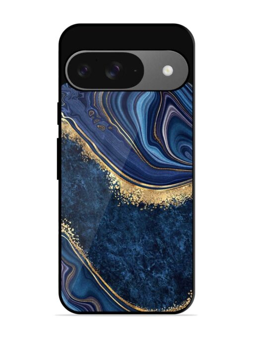 Abstract Background Blue Glossy Metal TPU Phone Cover for Google Pixel 9 Zapvi