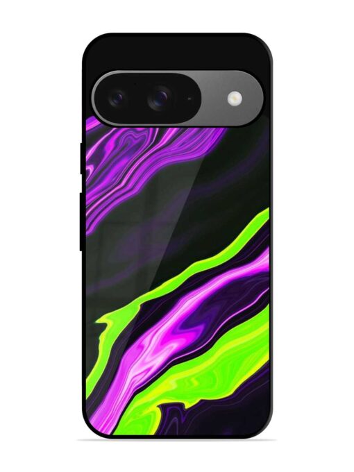 Bright Fluid Violet Glossy Metal Phone Cover for Google Pixel 9