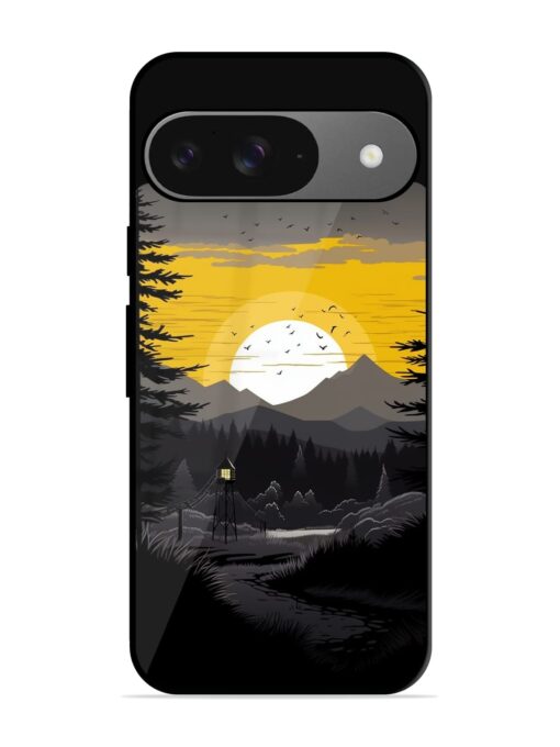 Sunset Vector Glossy Metal Phone Cover for Google Pixel 9