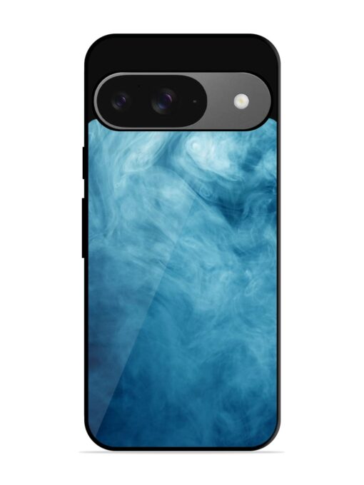 Blue Smoke Art Glossy Metal Phone Cover for Google Pixel 9 Zapvi