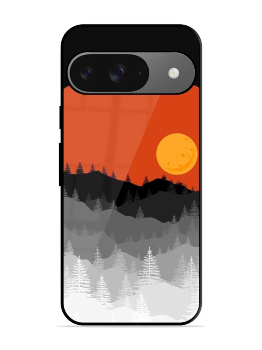 Mountain Lofi Sun Glossy Metal Phone Cover for Google Pixel 9 Zapvi