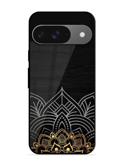 Decorative Golden Pattern Glossy Metal Phone Cover for Google Pixel 9 Zapvi