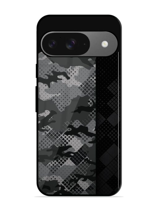 Dark Camouflage Glossy Metal Phone Cover for Google Pixel 9 Zapvi