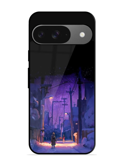 Winter Anime Art Glossy Metal Phone Cover for Google Pixel 9 Zapvi