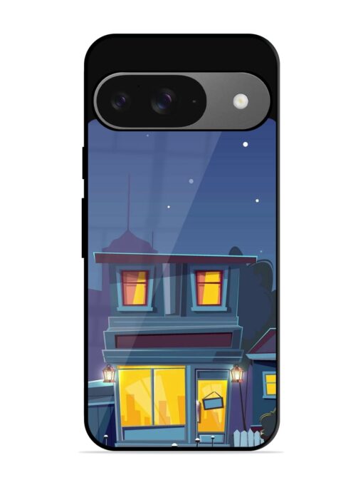 Vector Night House Glossy Metal Phone Cover for Google Pixel 9