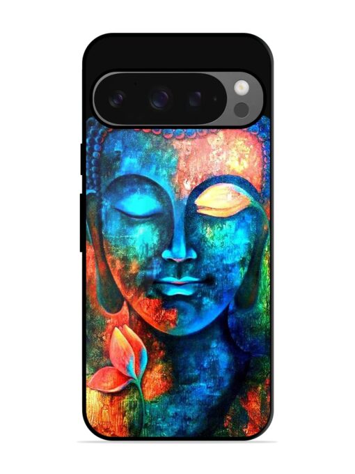 Buddha Painting Glossy Metal Phone Cover for Google Pixel 9 Pro