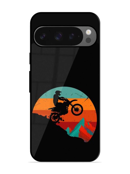 Mountain Bike Glossy Metal Phone Cover for Google Pixel 9 Pro