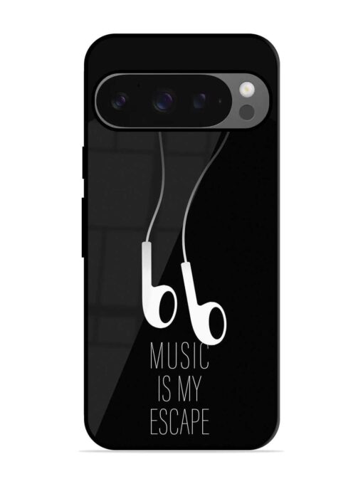 Music Is My Escape Glossy Metal Phone Cover for Google Pixel 9 Pro