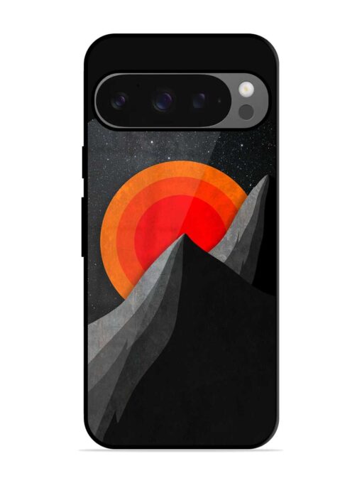 Black Mountain Glossy Metal Phone Cover for Google Pixel 9 Pro