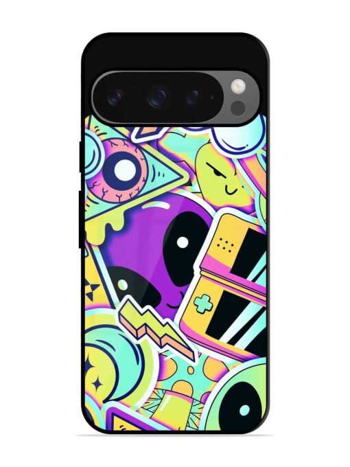 Scratch Art Glossy Metal Phone Cover for Google Pixel 9 Pro