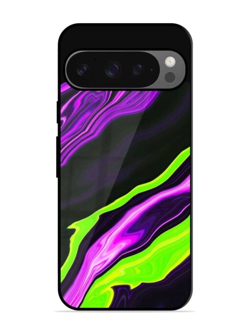 Bright Fluid Violet Glossy Metal Phone Cover for Google Pixel 9 Pro