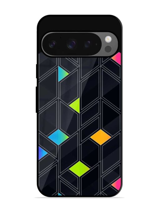 Abstract Mosaic Seamless Glossy Metal Phone Cover for Google Pixel 9 Pro