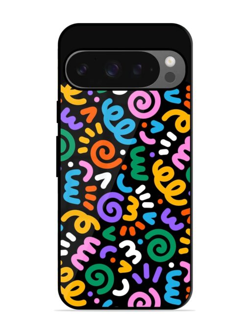 Colorful Seamless Vector Glossy Metal Phone Cover for Google Pixel 9 Pro