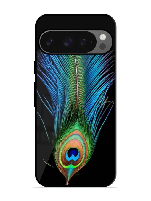 Peacock Feather Glossy Metal TPU Phone Cover for Google Pixel 9 Pro