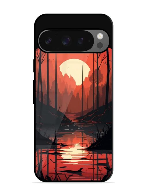 Natural Landscape Glossy Metal Phone Cover for Google Pixel 9 Pro