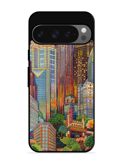 Cityscapes Art Glossy Metal Phone Cover for Google Pixel 9 Pro