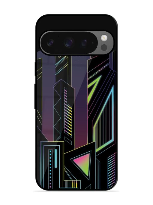 Neon Dreamscape Glossy Metal Phone Cover for Google Pixel 9 Pro