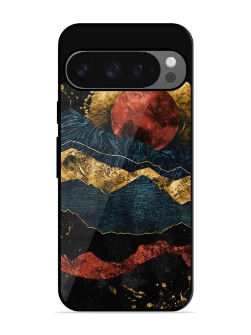 Gold Painting View Glossy Metal Phone Cover for Google Pixel 9 Pro