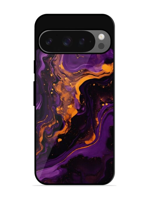 Painting Of A Purple Glossy Metal Phone Cover for Google Pixel 9 Pro