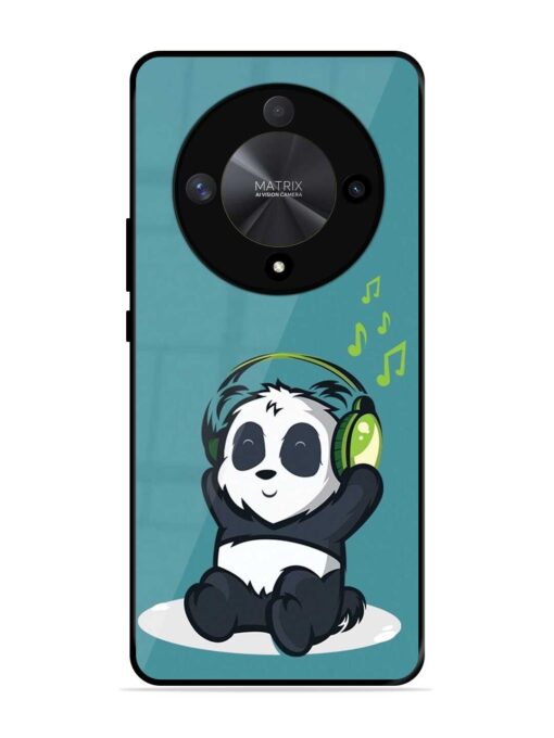 Music Panda Glossy Metal Phone Cover for Honor X9b (5G) Zapvi