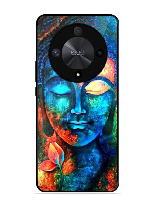 Buddha Painting Glossy Metal Phone Cover for Honor X9b (5G) Zapvi