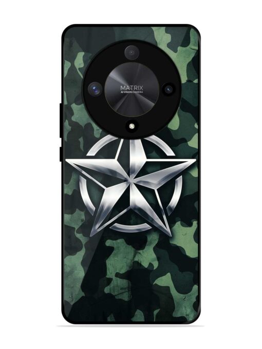 Indian Army Star Design Glossy Metal Phone Cover for Honor X9b (5G) Zapvi